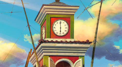ghibli-collector - Hue Cycle Skies of Studio Ghibli’s From Up On...