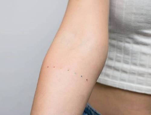 Tattoo tagged with: nano, geometric shape, small, tiny, dot, hand poked,  ifttt, little, inner forearm 