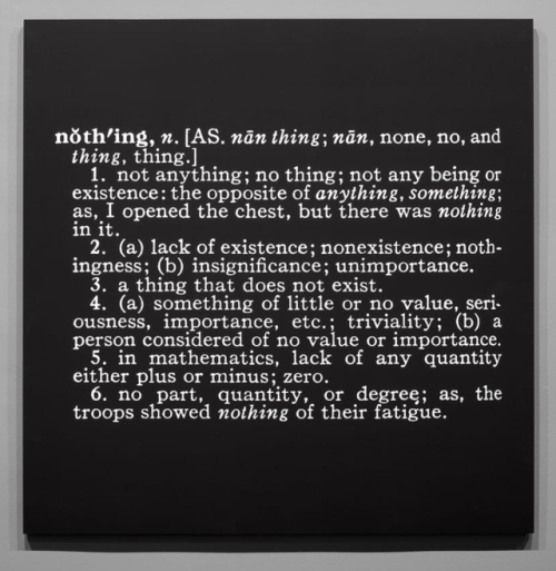 »(waiting for-) text for nothing« by joseph kosuth (+)