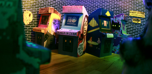 Reblogging my radio show to highlight the little arcade cabinets...