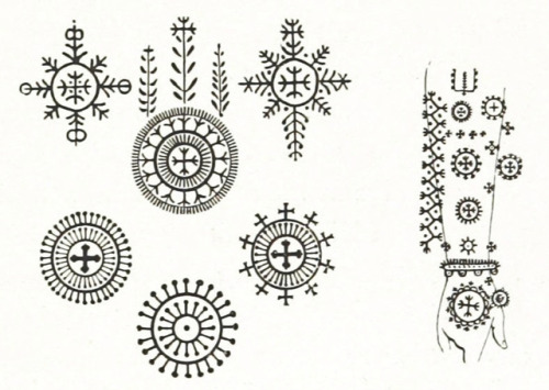 lilium-bosniacum - Examples of body tattoos (arms and hands) of...