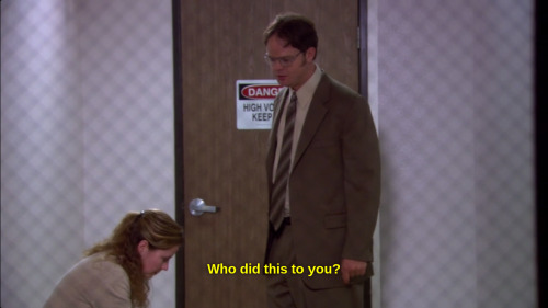AAAAAAAAAAAAA yes Dwight you protect your friend you good bean