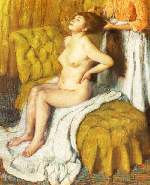 artist-degas:Woman Having Her Hair Combed, Edgar DegasMedium:...