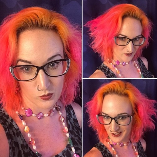 Cabell Gathman - Actual Thundercat. #selfie #pinkhair #orangehair