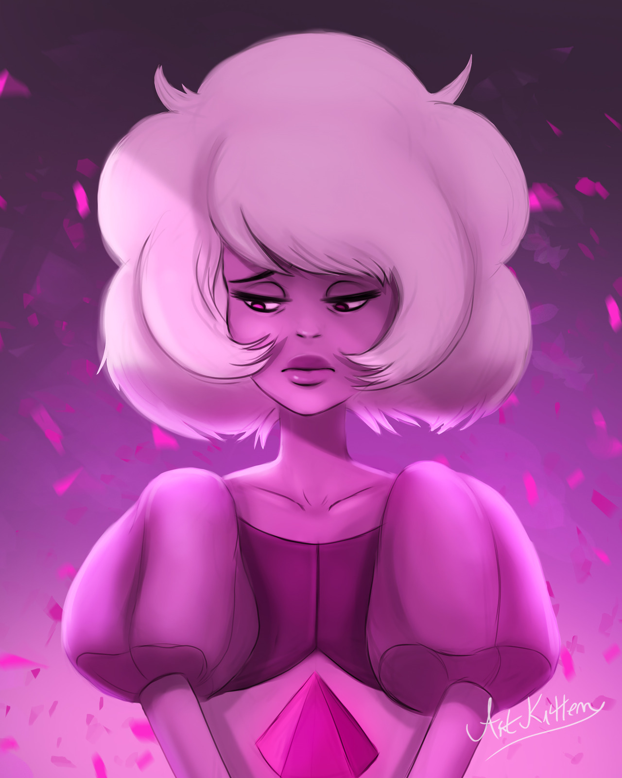 Yesterday’s SU episodes were amazing!! A quick drawing of the Pink Diamond :> (maybe I’ll do Pearl next…I dunno?)
