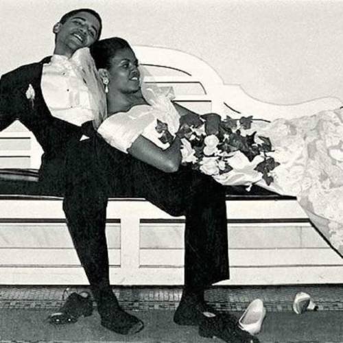 historium:The Obamas on their wedding day, 1992