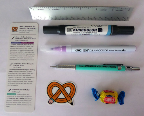 despinavattis28: “ Thank you so much! I totally use such markers and I love the pencil! I wish you could send me a handful more of your stickers, I’d be sticking them to all of my sketchbooks and files. Man, it’s been ages since I did...