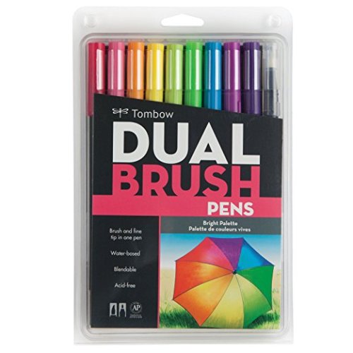Tombow Dual Brush Pen Art Markers, Bright, 10-Packon sale!  38%...