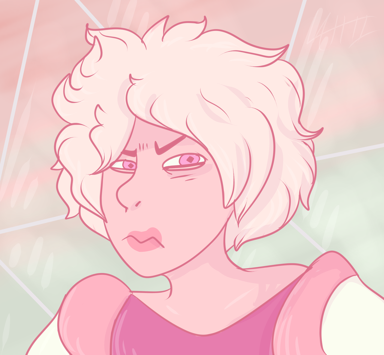 Angry fluffy matriarch - Ive been meaning to doodle pink diamond for ages, rarely get around to drawing things that arent anthros so here ya go. Okay to tag as kin/me/ect and free to use as an icon if...