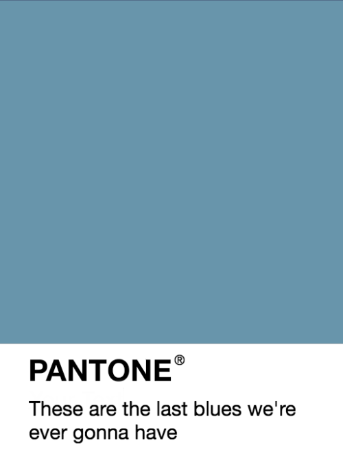 fobarthistory - Fall Out Boy + “blue” as Pantone swatches