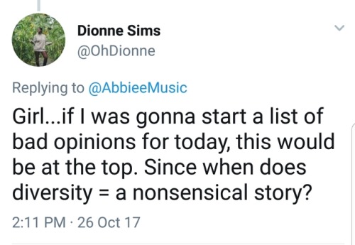 ohdionne - White people take notes. This tired ass racist opinion...