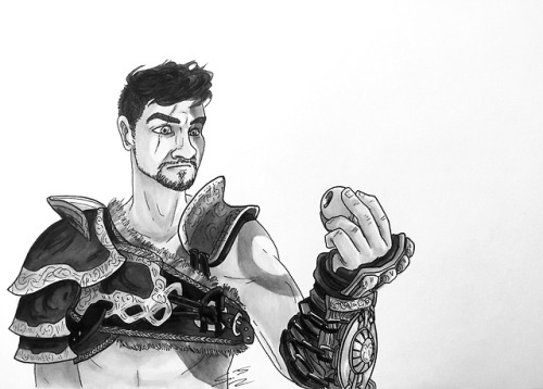 turquoisemagpie - God of War meets Sam. (shaded version.) - )