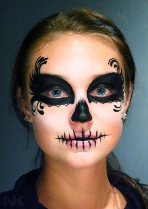 sugar skull makeup on Tumblr