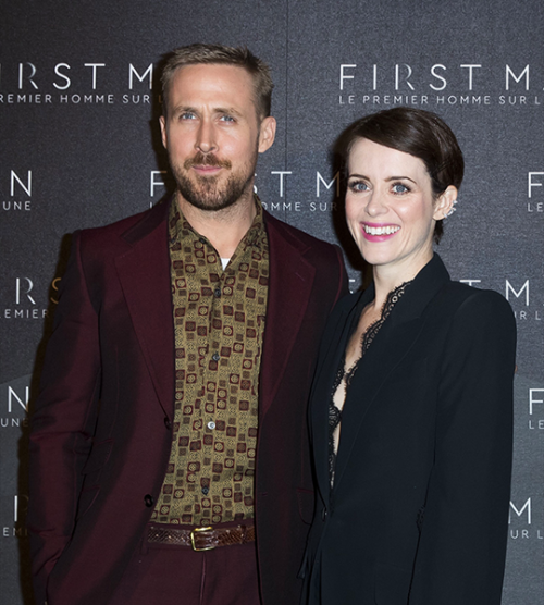 dailyfoy - Claire Foy and Ryan Gosling at the premiere of “First...