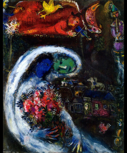 russian-avantgarde-art - Bride with Blue Face, Marc ChagallSize - ...