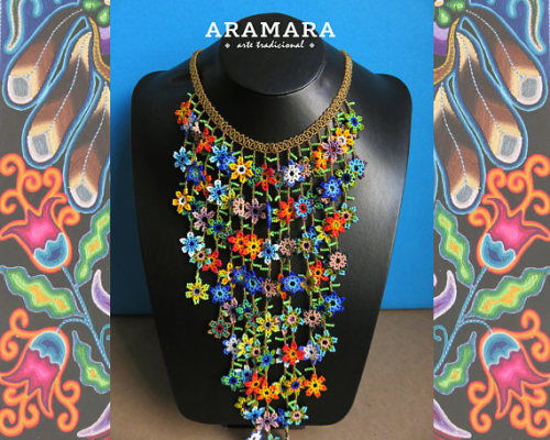 fyeahindigenousfashion - necklace, Aramara (Huichol)