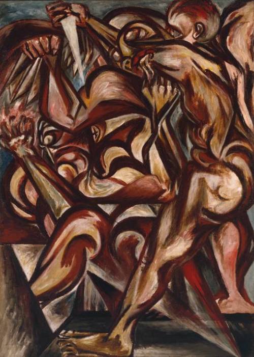 expressionism-art - Man with Knife, 1938, Jackson PollockSize - ...