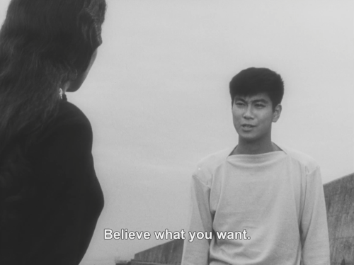 oldfilmsflicker:I Am Waiting, 1957 (dir. Koreyoshi Kurahara)