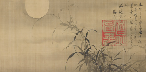 artemisdreaming - Tani BunchōGrasses and Moon Edo period,...