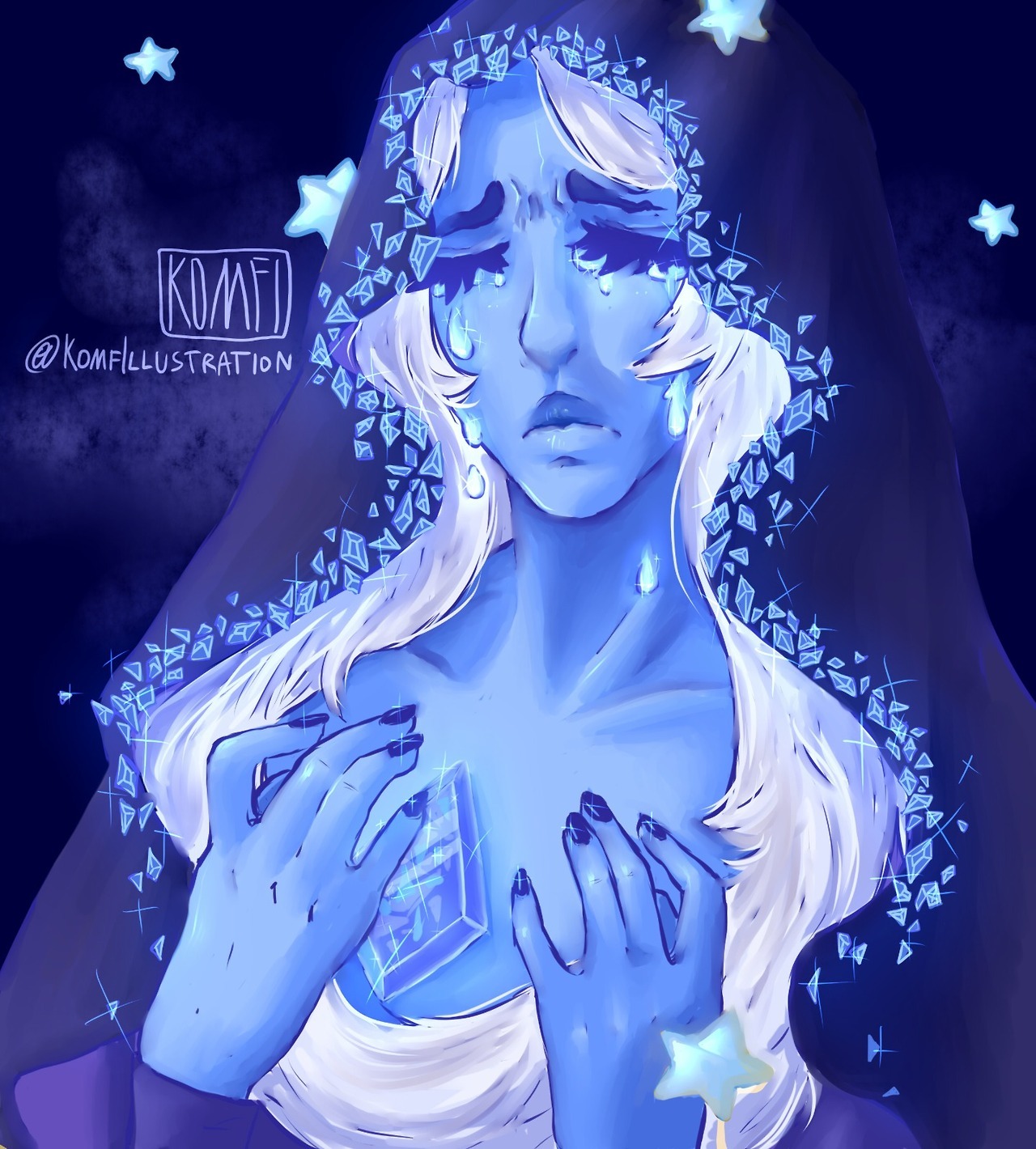 Blue diamond painting 🌙