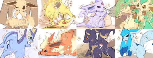 pokephiliacgirl - Check out these cute Eeveelutions! Aren’t they...