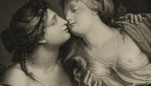 fordarkmornings - Lesbian love from mythology depicted in...