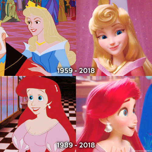 mickeyandcompany:Then and now.(friendly reminder that all...