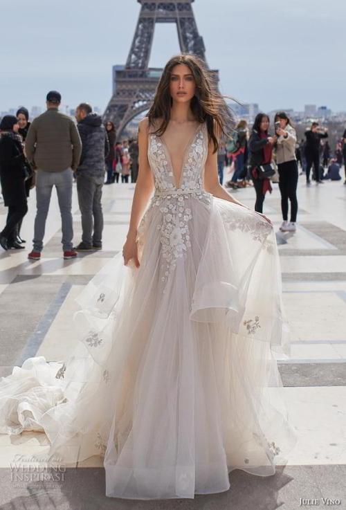 (via Julie Vino 2019 Wedding Dresses — “Paris” Bridal Collection...