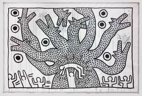 theories-of - KEITH HARING-Untitled, 1982 Sumi ink on paper