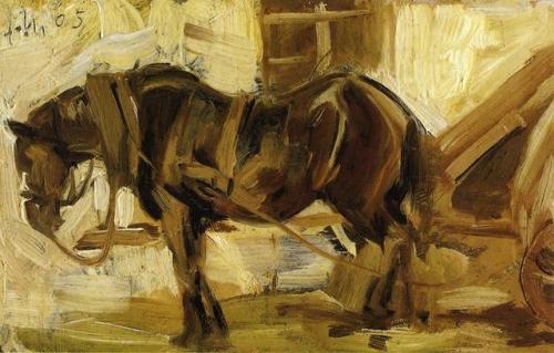 artist-marc:Small Horse Study, Franz MarcMedium:...