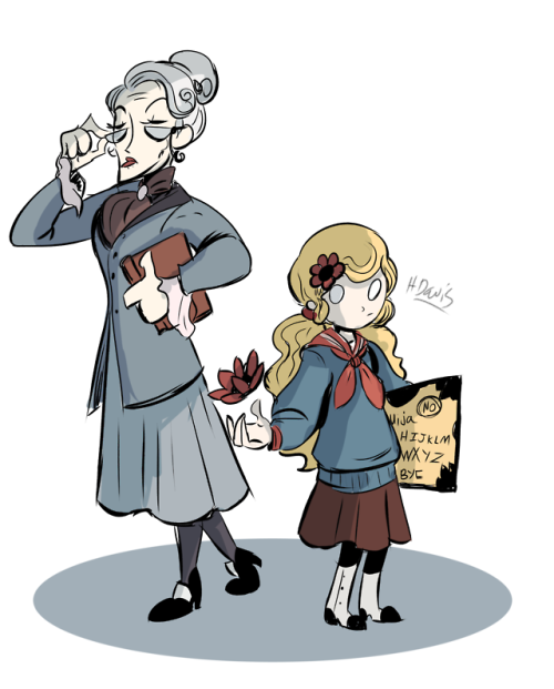 quoth143 - Headmistress Wickerbottom and one of her wards,...