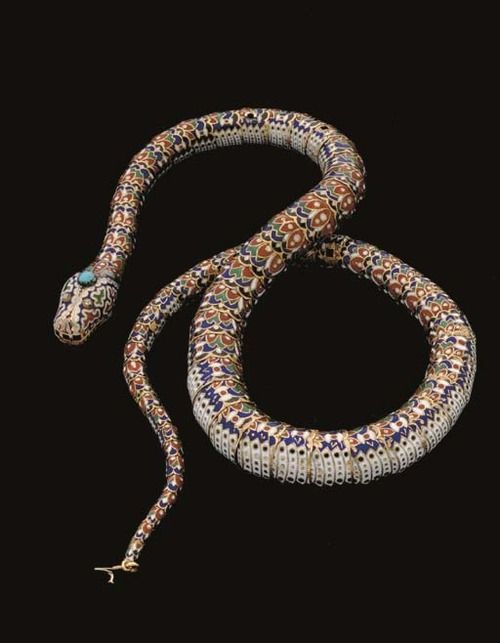 treasures-and-beauty - A Fine Swiss Gold and Enamel Articulated...