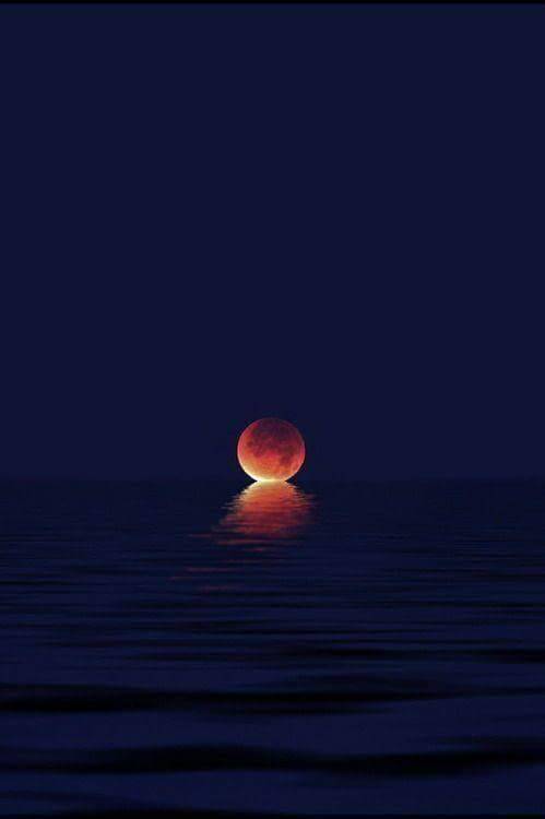 wonderful-earth-story:Full moon rising, kissing the sea.