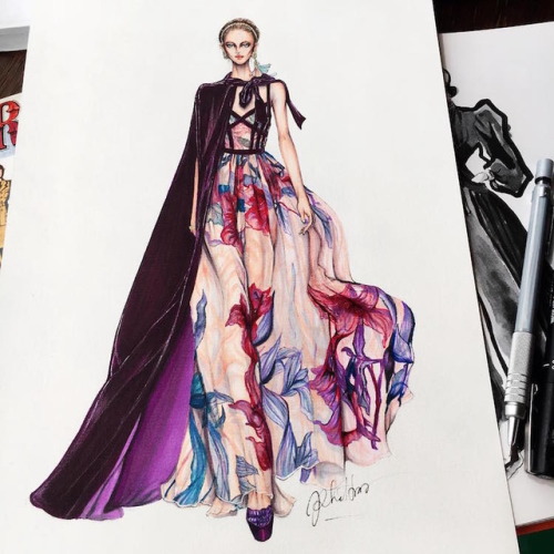 culturenlifestyle - Enchanting Gown Illustrations Composed by...