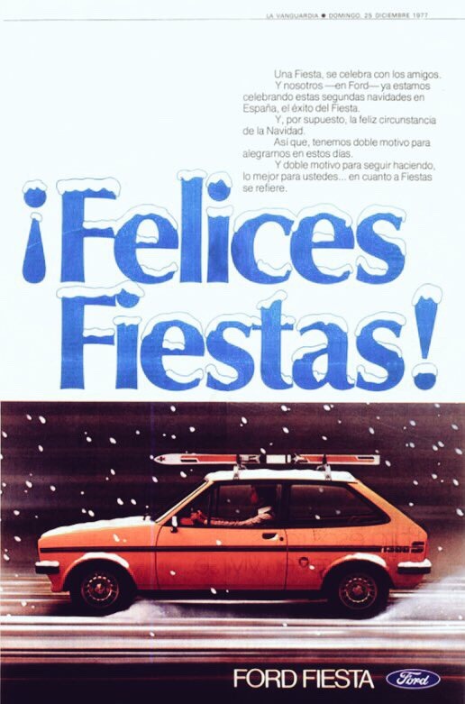 ‪Navidad’87 🎄 Publicidad Navideña de Ford Fiesta 1977 #s191287 ‬