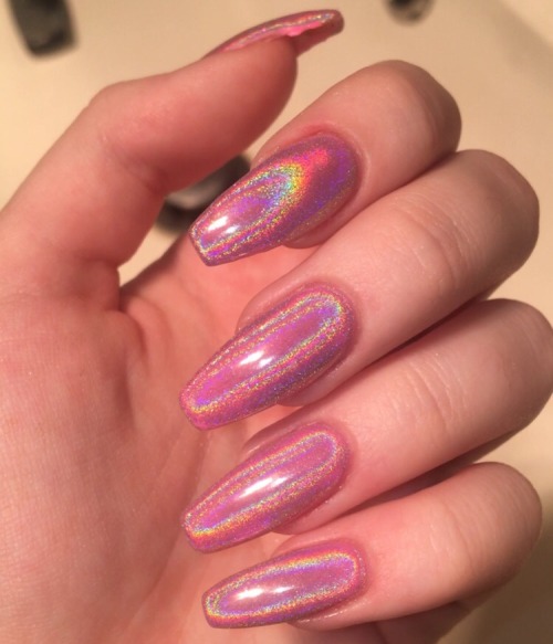 princessbabybunx - my new chrome nails are out of this world