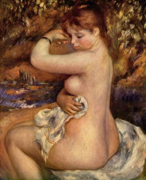 justineportraits - Auguste Renoir      After the Bath     1888
