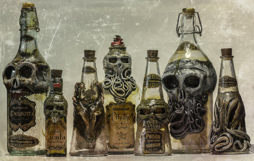 justme62:steampunktendencies:Creepy Bottles by Andrea...