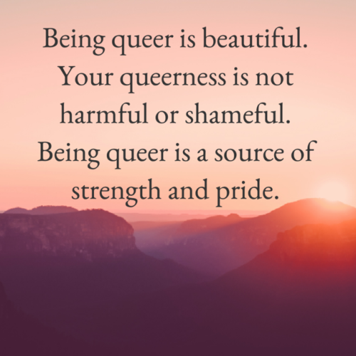 genderqueerpositivity - (Image description - background is a sunset...