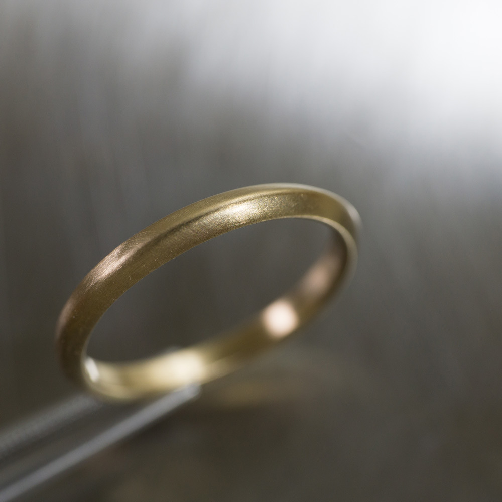 オーダーメイドの指輪　シャンパンゴールド　メンズ　屋久島でつくる結婚指輪