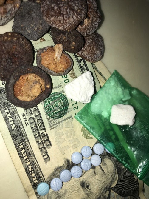 korryvoid:Some hydroponic shrooms, cocaine, and 30mg Oxys.