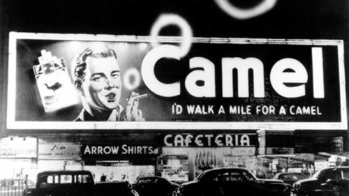 wehadfacesthen - The Camel Cigarette sign in Times Square, New...