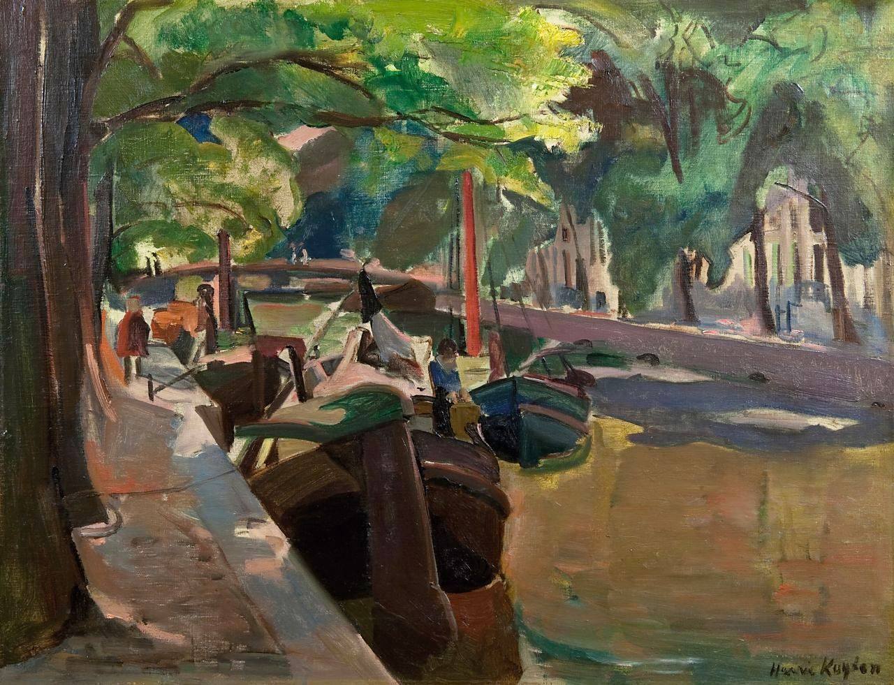 huariqueje:
â€œ Herengracht with Sun , Amsterdam - Harry Kuijten
Dutch , 1883 - 1952
Oil on canvas, 52,2 x 67,9 cm.
â€