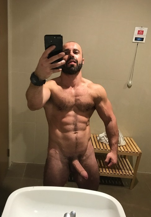 stratisxx:This Greek daddy’s cock is all pre cumming and ready...