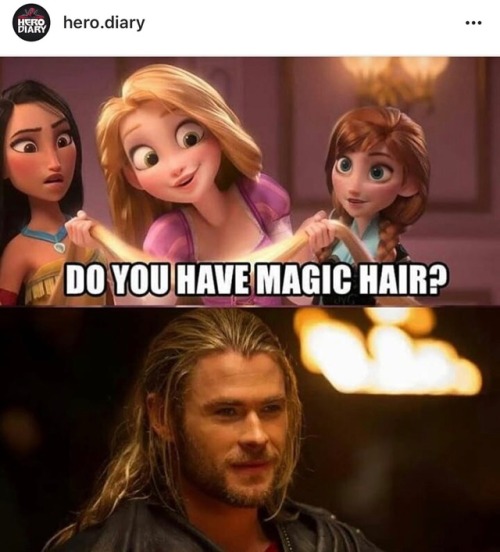 bebhemmo:Thor is a fucking Disney princess!!!(Credit to...
