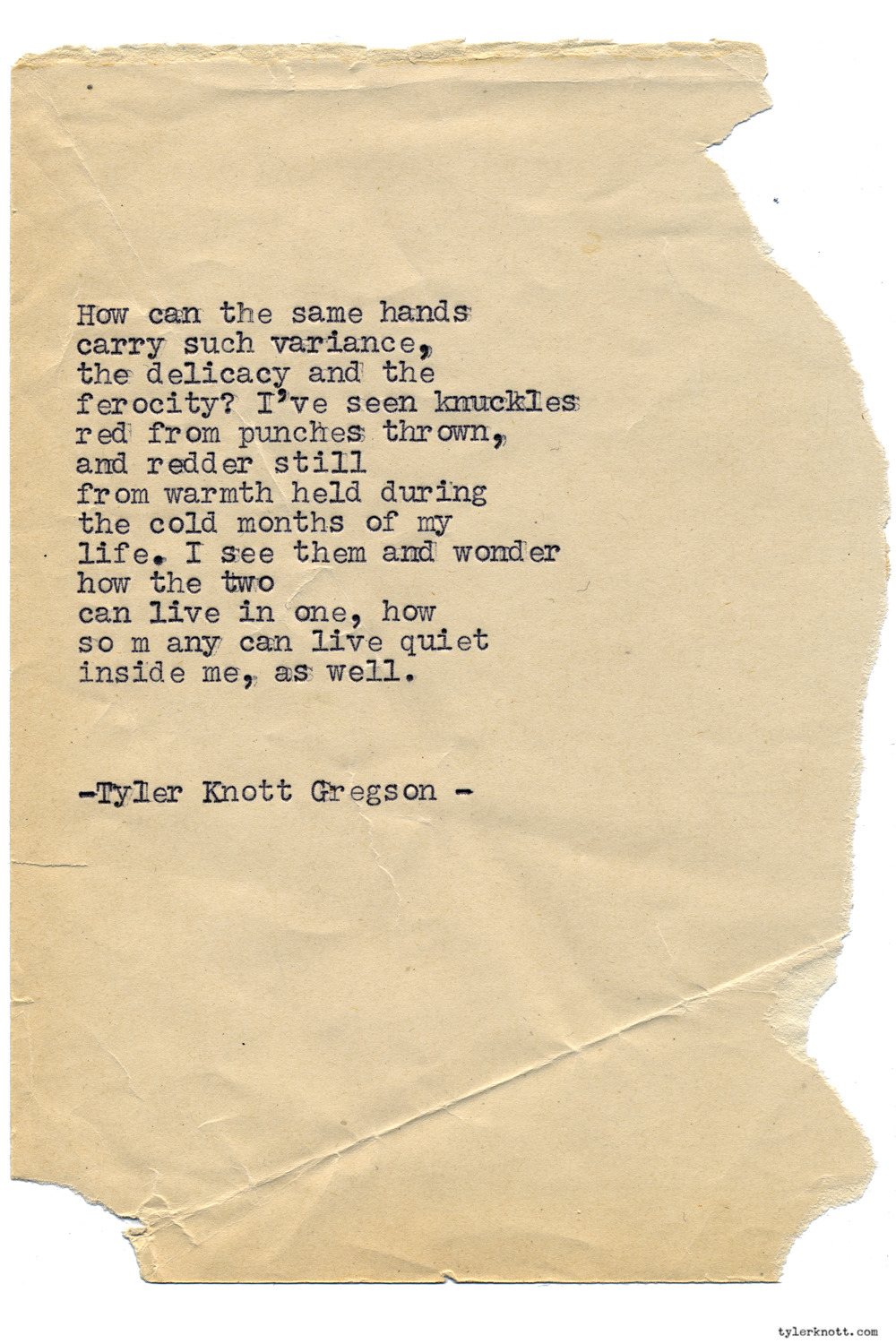 Tyler Knott Gregson — Typewriter Series #1282 by Tyler Knott Gregson...