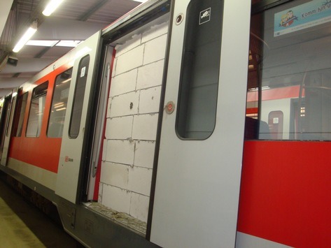 thatswhywelovegermany - Someone bricked up a door of an S-Bahn...