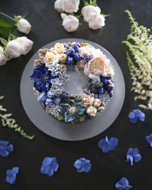 luna-pun - culturenlifestyle - Stunning Buttercream Floral Cakes...