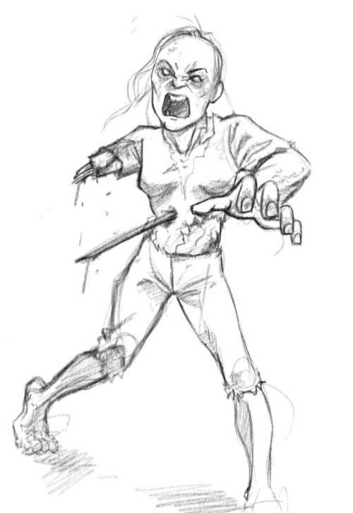 Drawing practice of Zombie