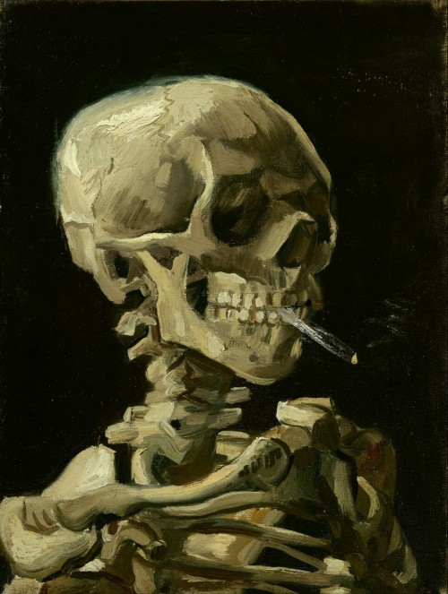 immortart - Vincent van Ghogh, Skull of a skeleton with burning...
